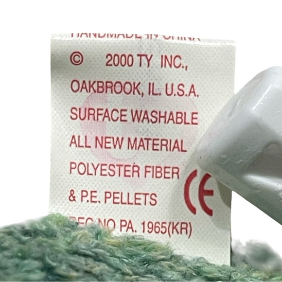 SHAMROCK 2000 Ty Beanie Baby Green Teddy Bear RETIRED - Picture 5 of 6